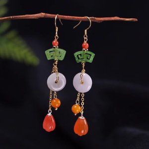 Jade earring, it's brand new, handmade